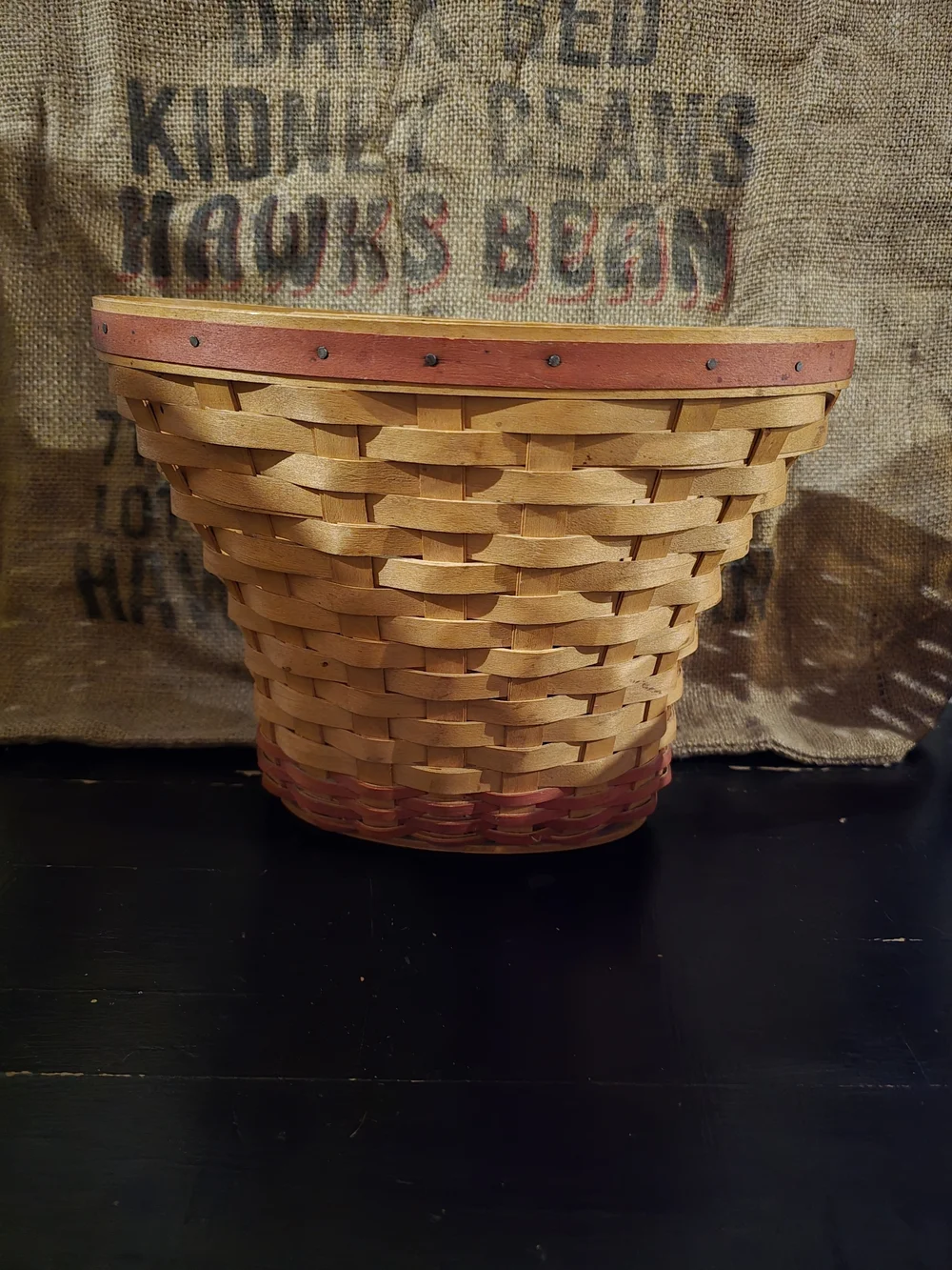 Longaberger Signature Basket with Red Accent
